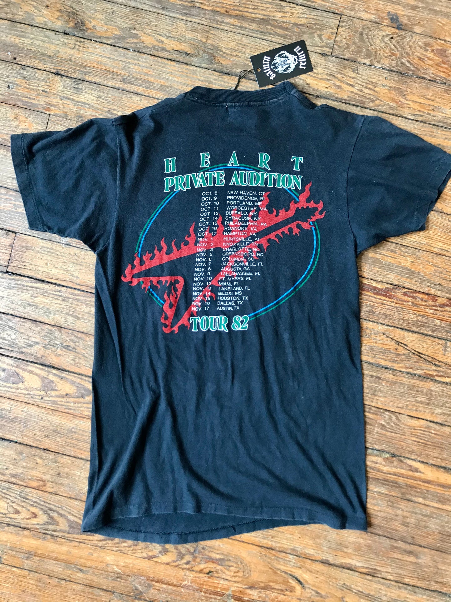 Vintage 1982 Heart Private Audition Tour T-Shirt