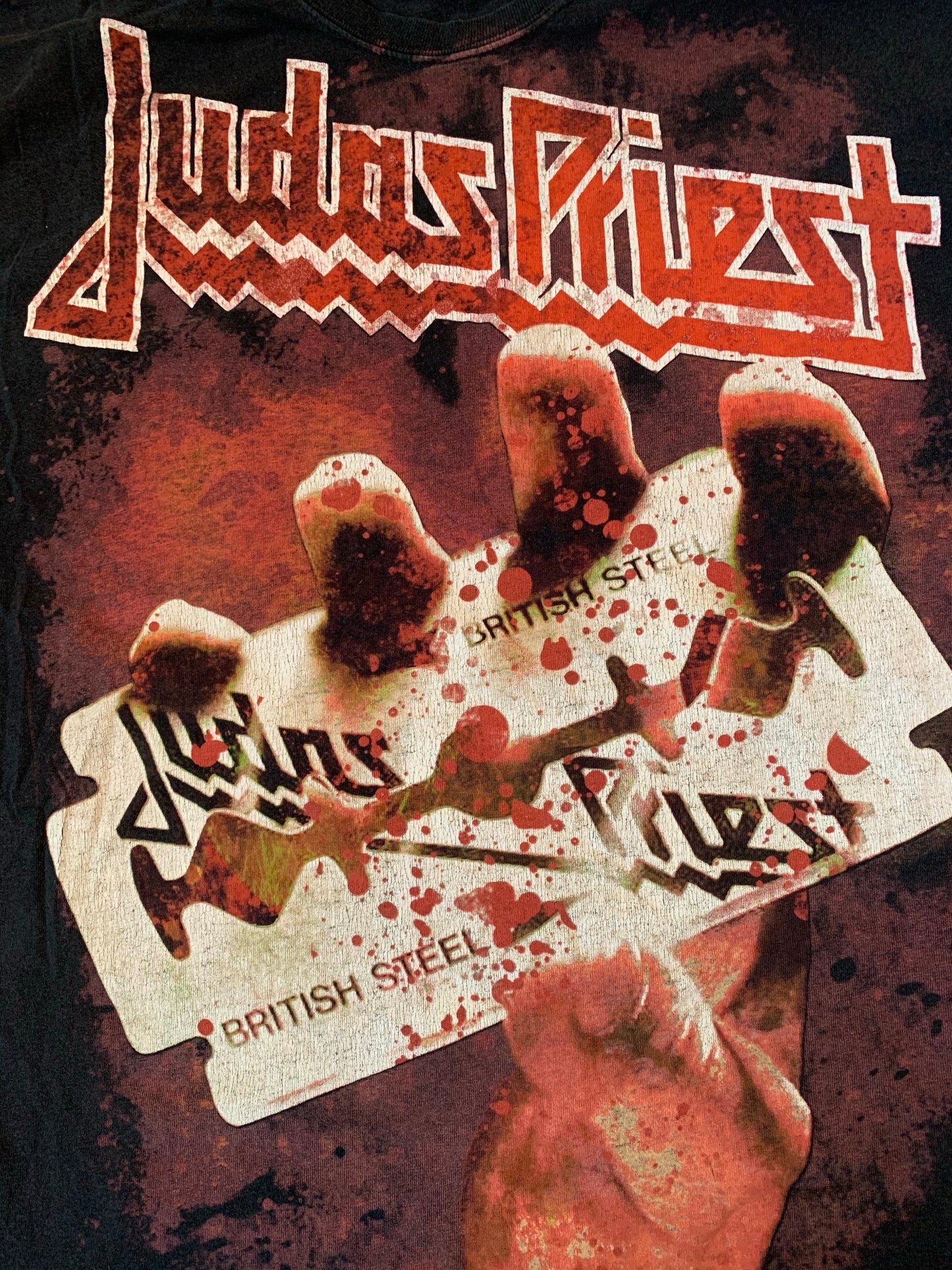 Vintage Judas Priest Blood Splatter British Steel T-Shirt
