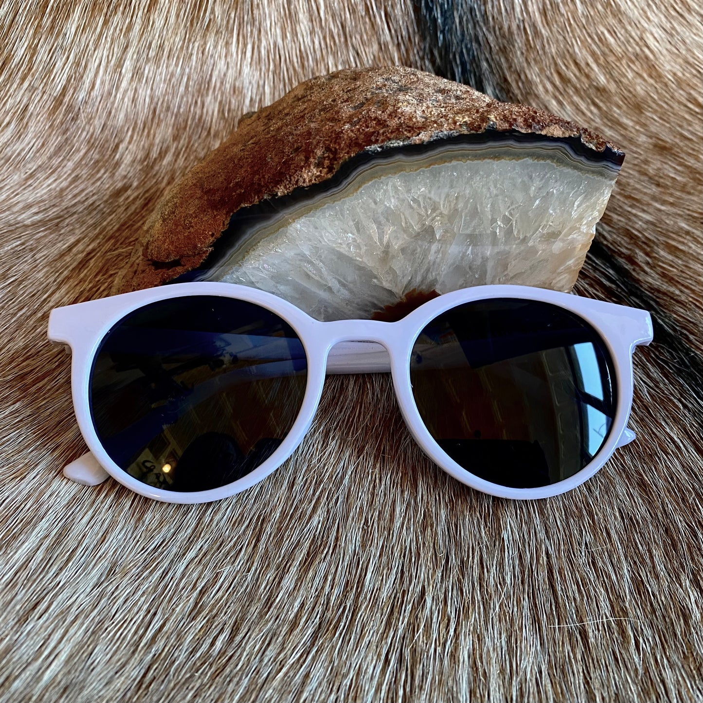 White Framed Sunglasses