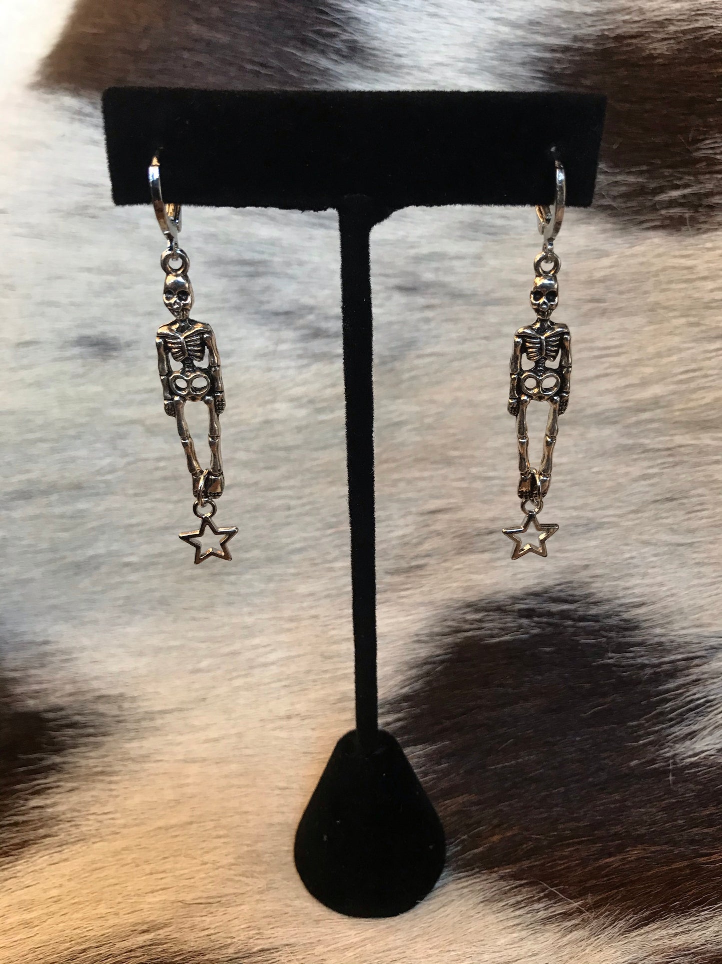 Skeleton and Star Dangle Earrings