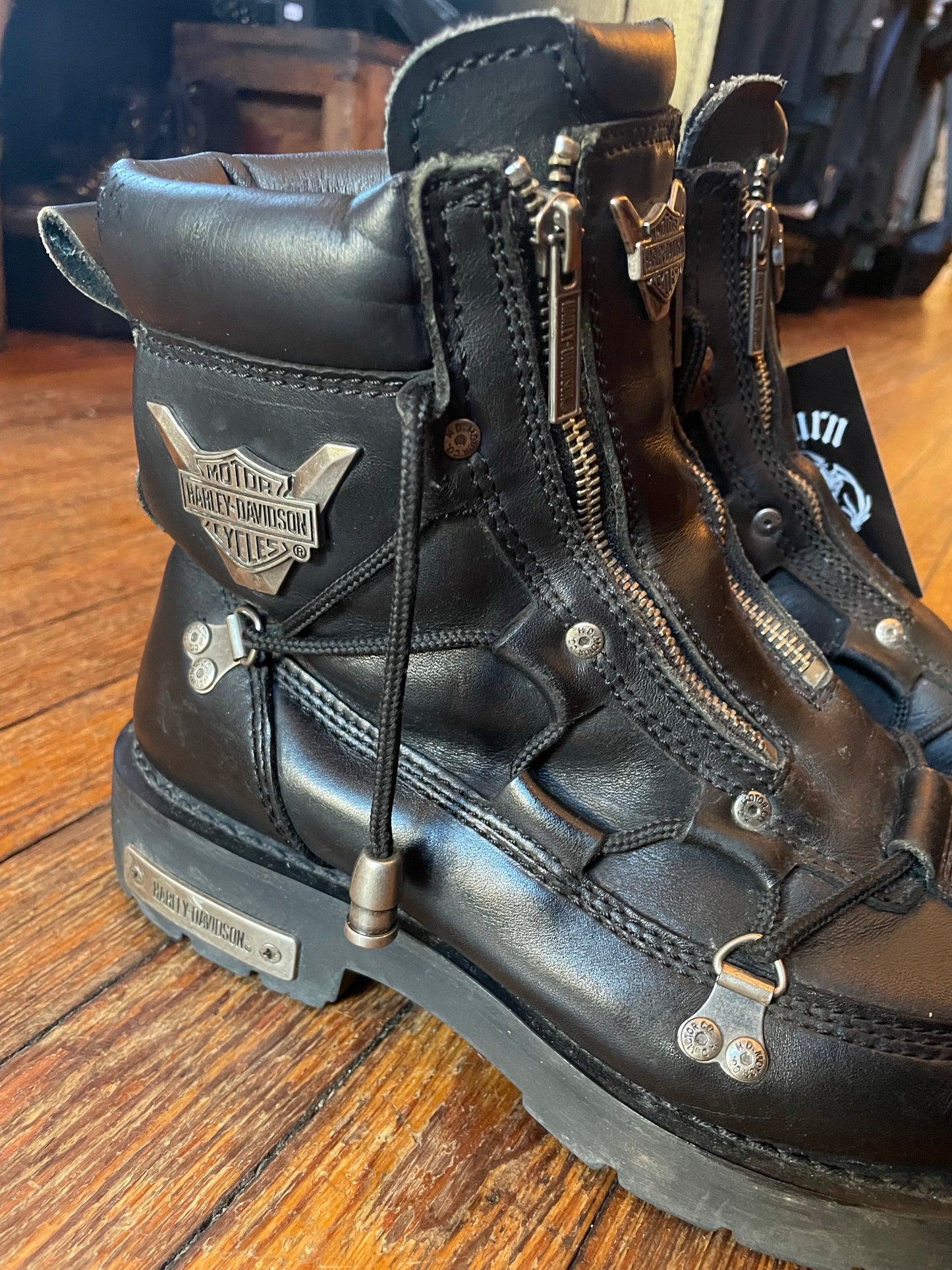 Harley-Davidson Double Zip Industrial Biker Boots