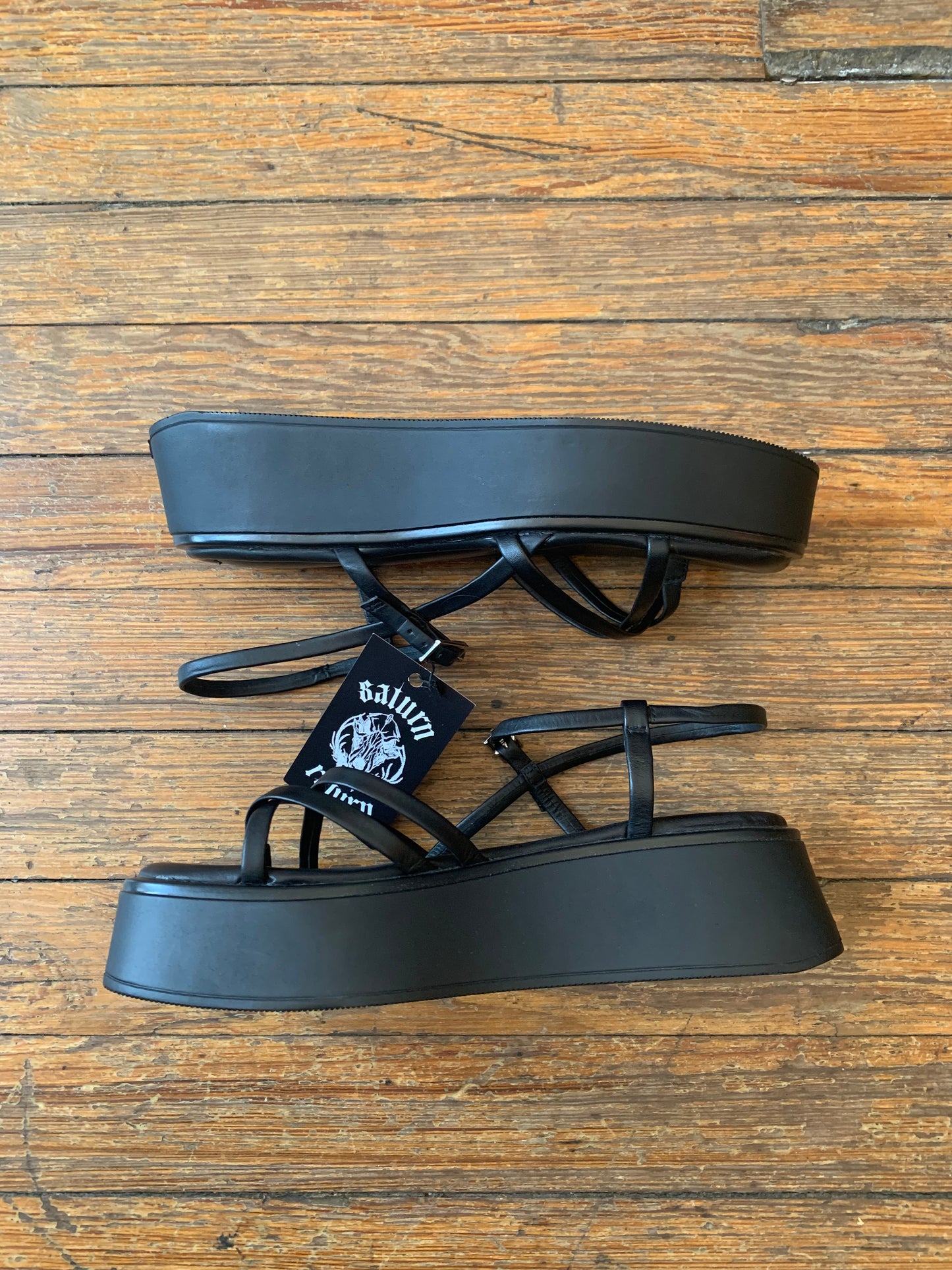 Vagabond Black Platform Strappy Sandals