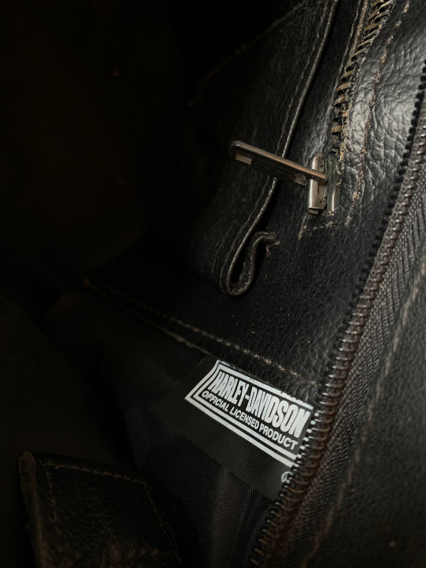 Harley-Davidson Large Black Studded Leather Shoulder Bag
