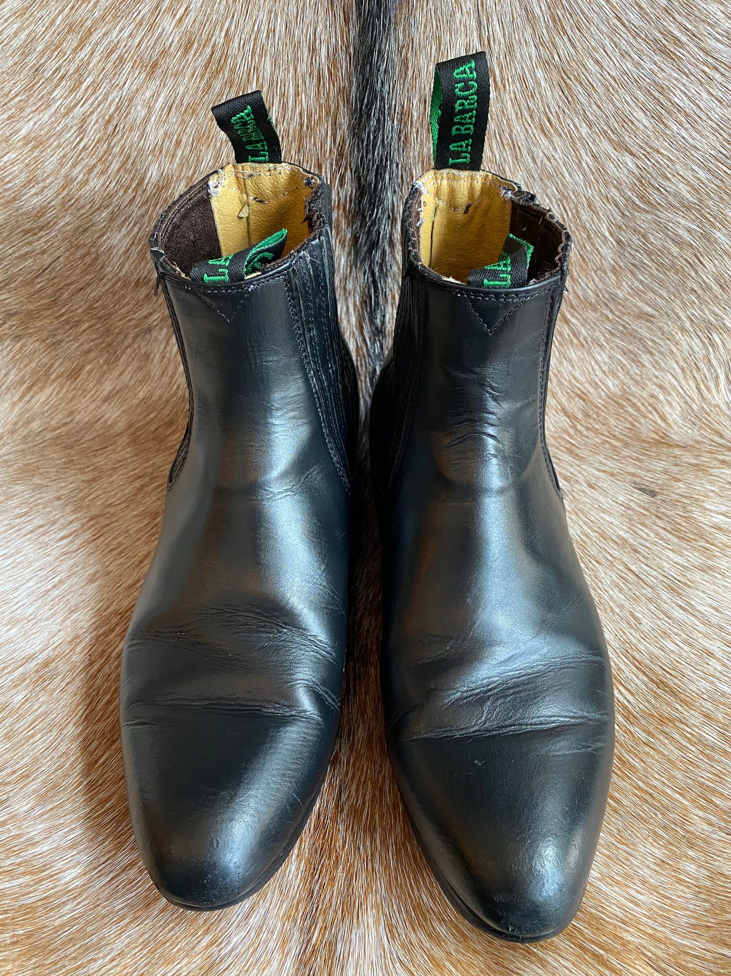 Vintage La Barca Leather Ankle Boots