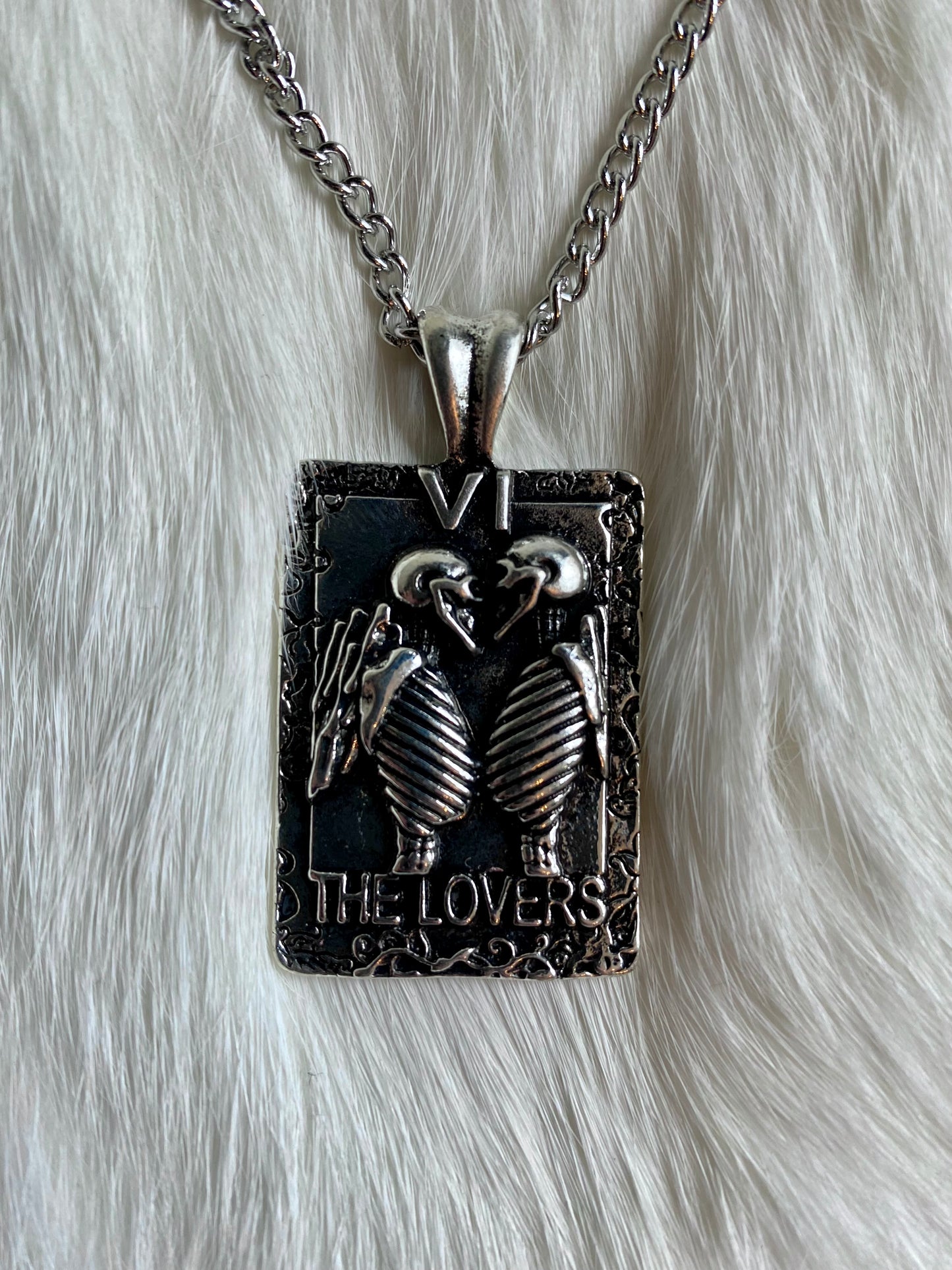 “The Lovers” Tarot Card Necklace