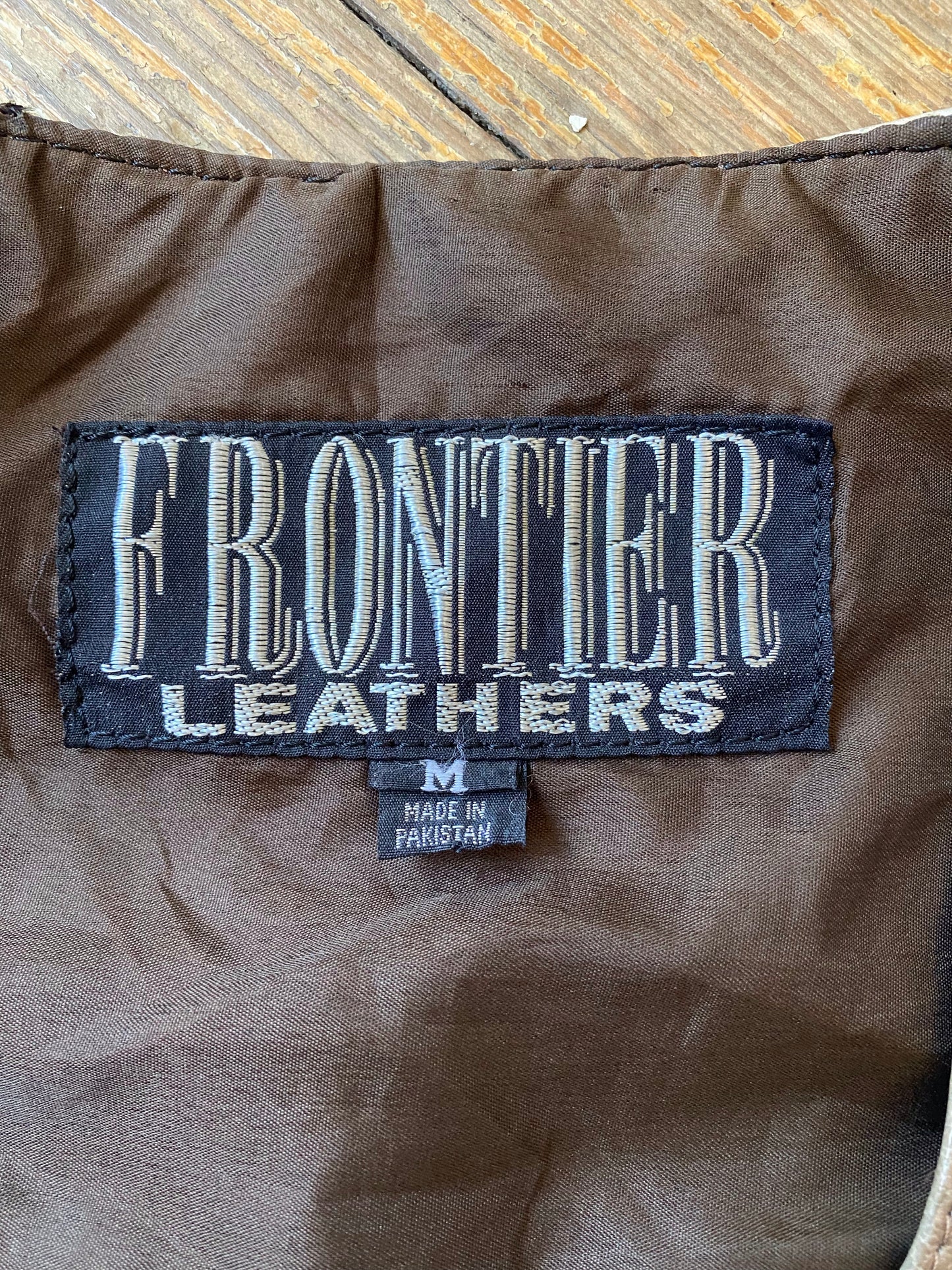 Frontier Leathers Tan Buffalo Nickel Chain Vest