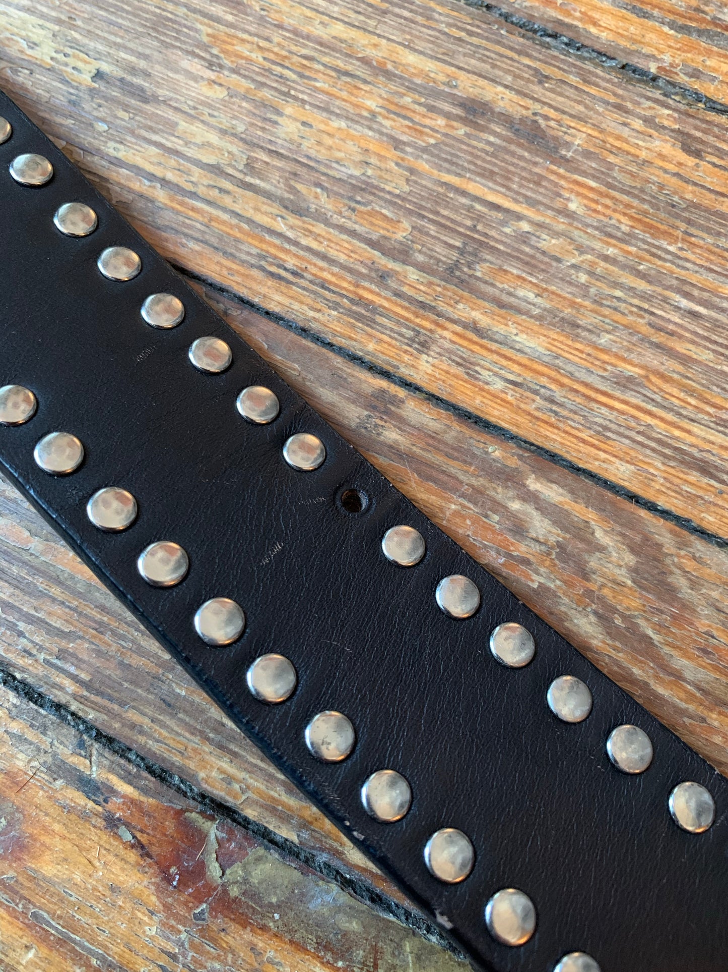 Harley-Davidson Black Leather Studded Belt w/ Belt Buckle
