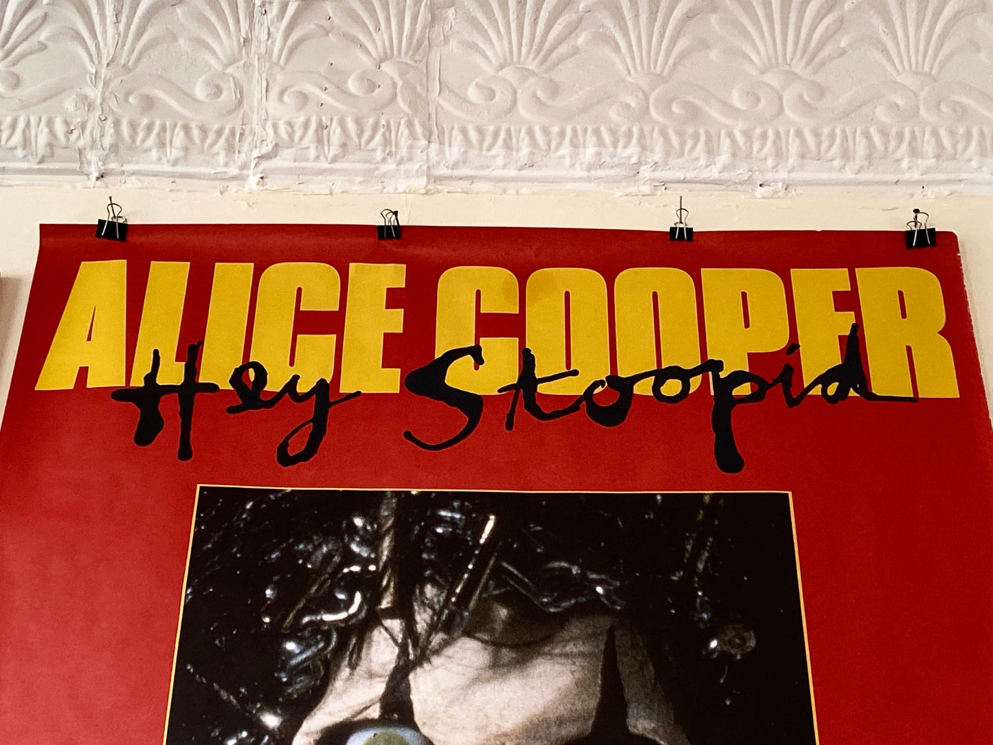 Large Vintage 1991 Alice Cooper Hey Stoopid Album Poster