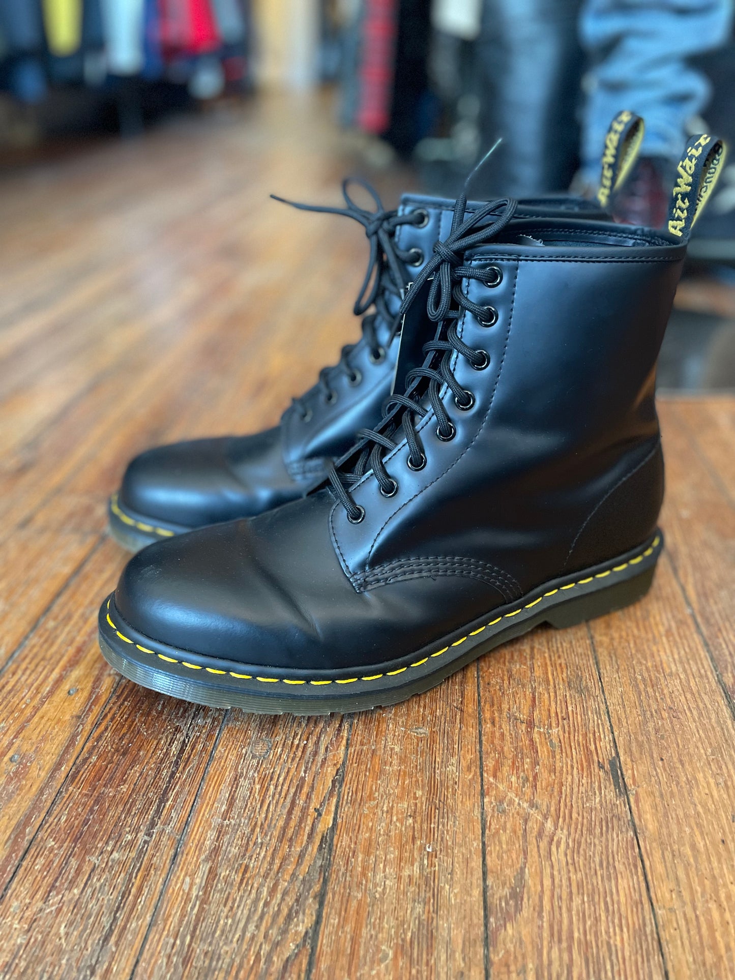 Classic Dr. Martens Black 8 Eyelet Smooth Combat Boots