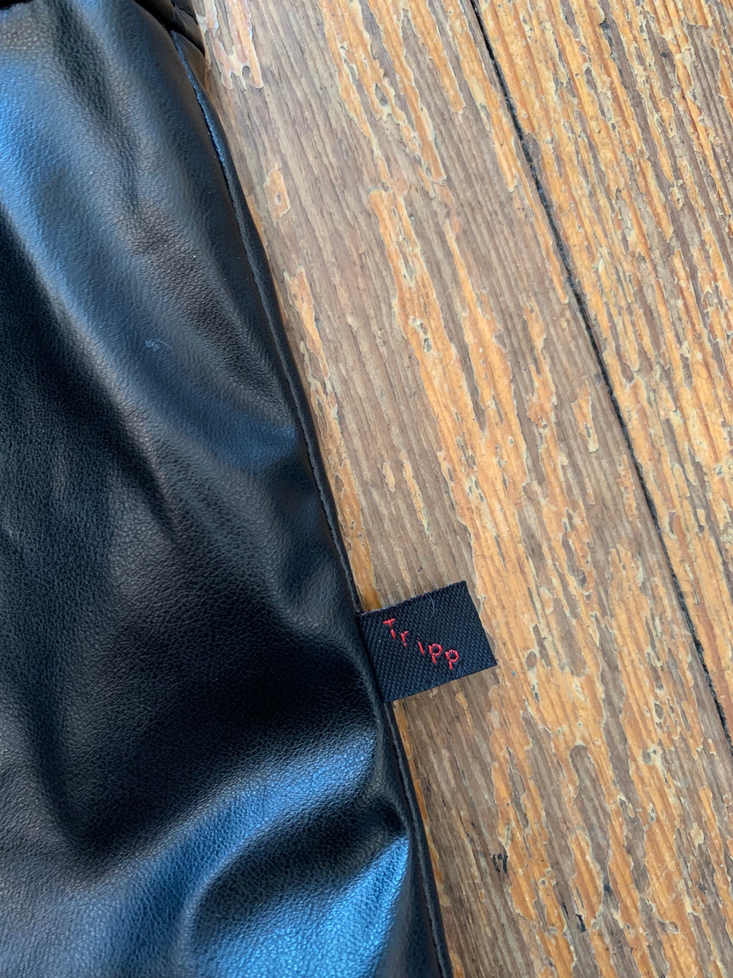 Tripp NYC Y2K Black Faux Leather Super Mini Skirt