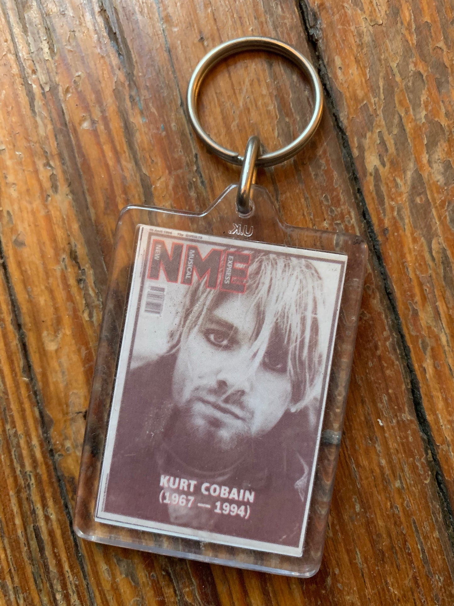 Vintage Deadstock Kurt Cobain Nirvana NME Cover En Memoriam Keychain