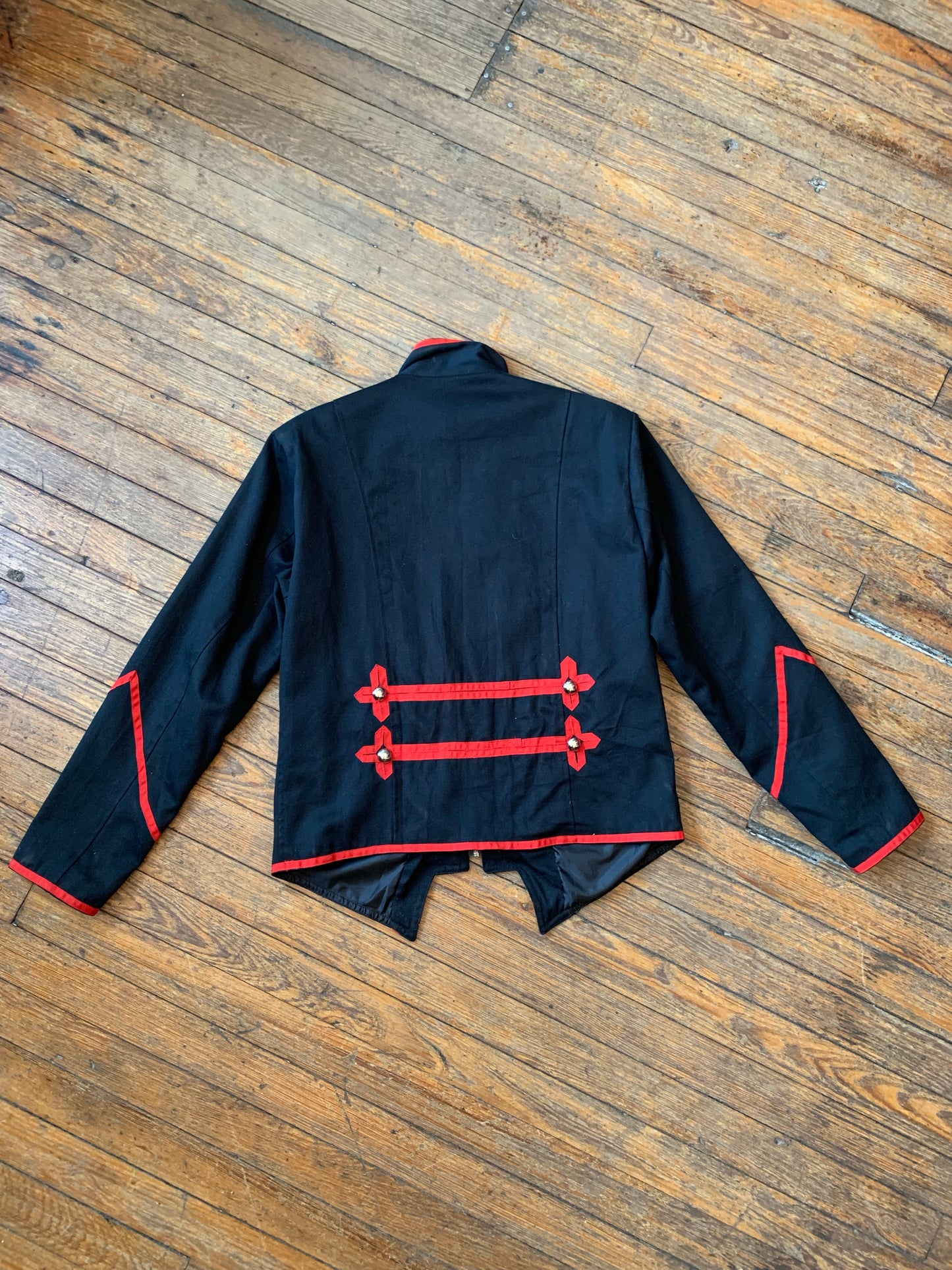 Welcome to the Black Parade Black and Red Military Jacket