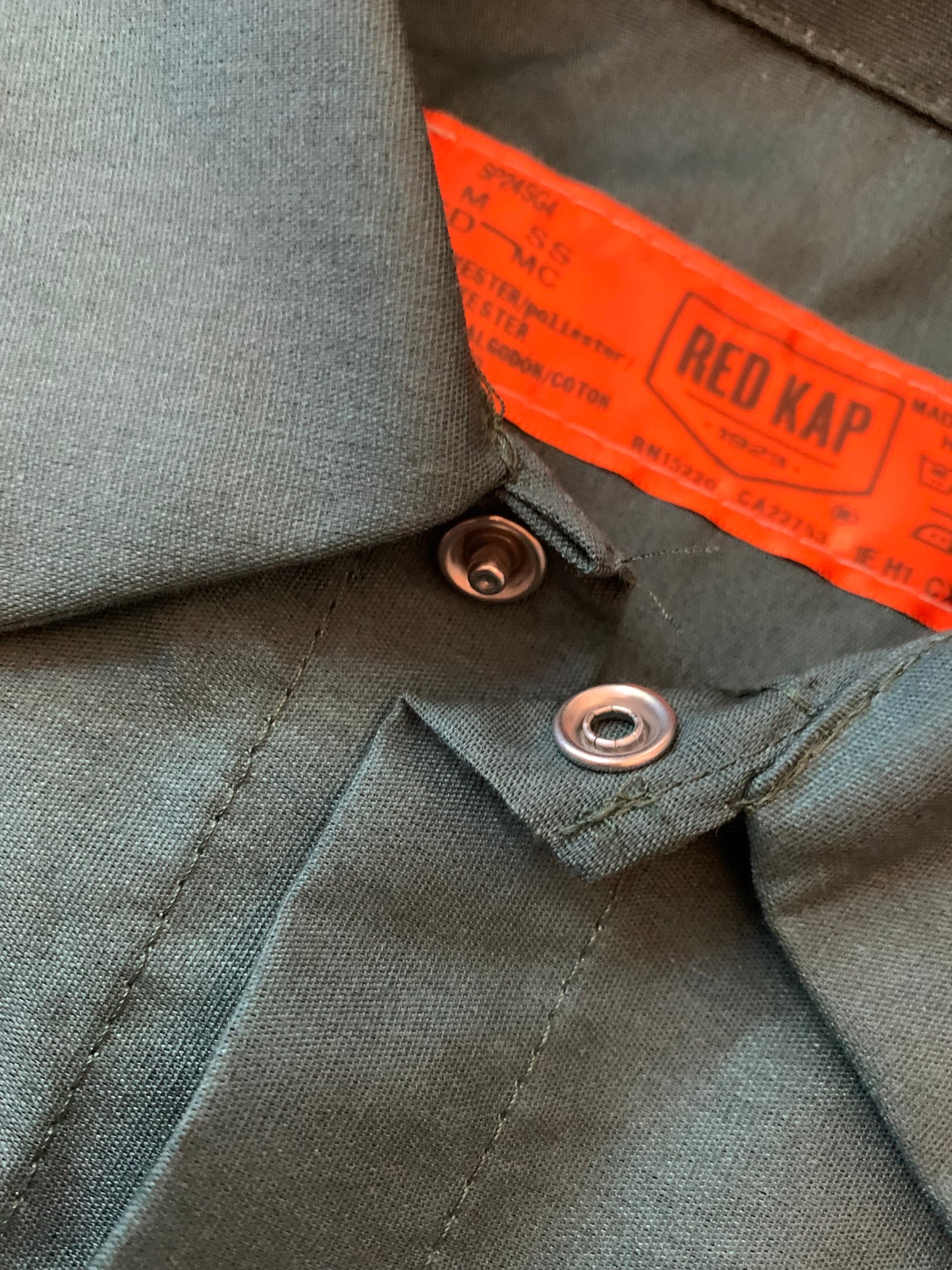 Dark Teal Red Kap Utility Short Sleeve Button Down Shirt