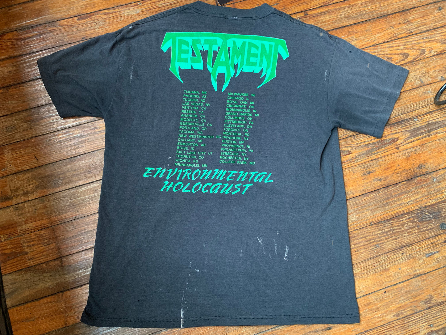 Vintage 1989 Testament Greenhouse Effect T-Shirt