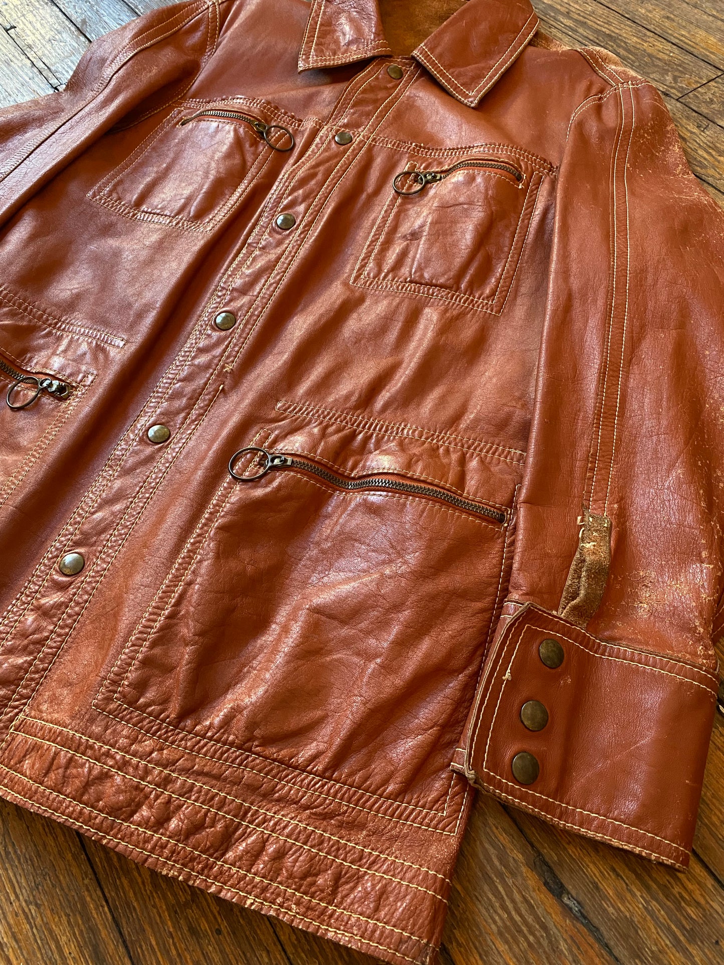 Reversible Rusty Brown Leather/Suede Jacket