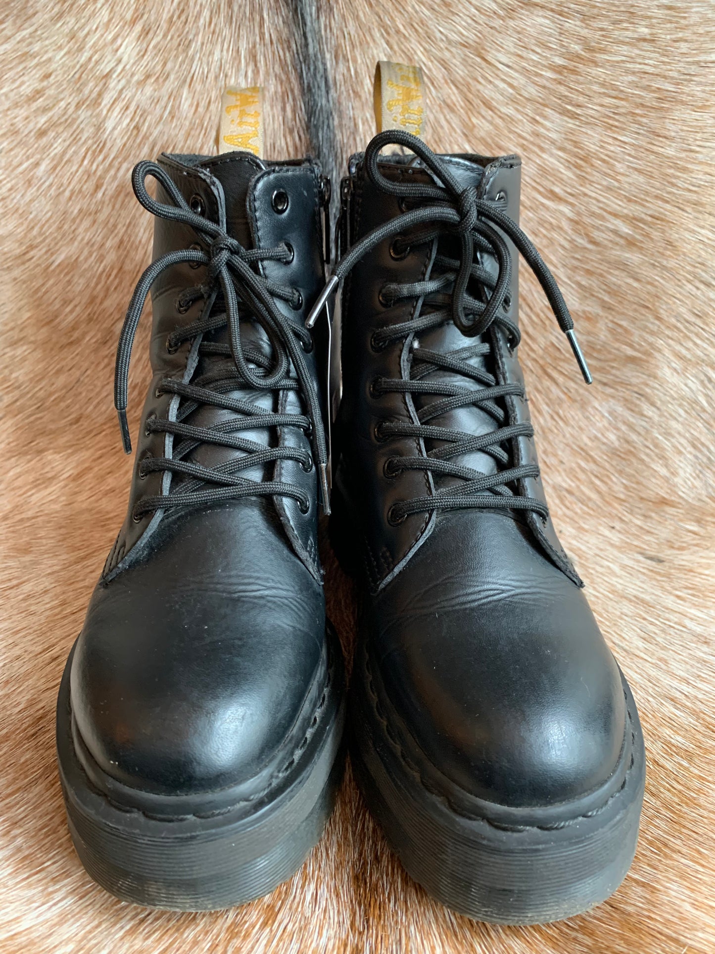Doc Marten’s All Black Vegan Leather Jadon Lace-up Boots