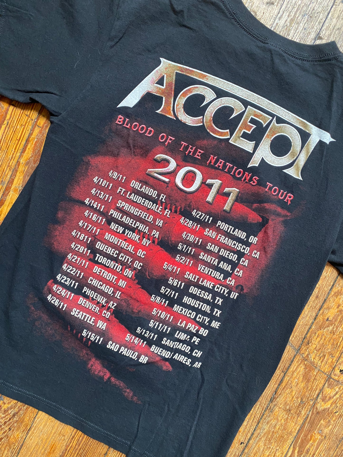 Accept “Blood of the Nations” 2011 Tour Shirt