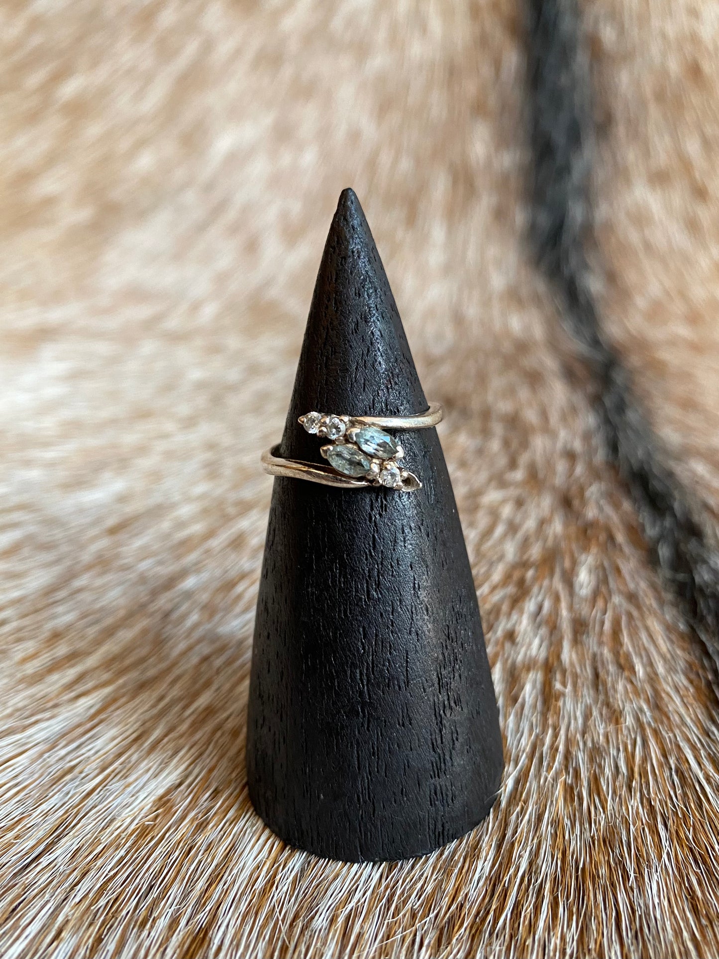 Sterling Silver Crystal Wrap Ring