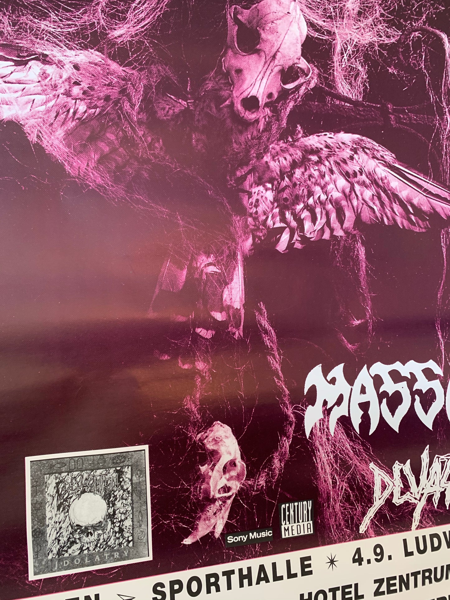 Vintage 1991 Morgoth Massacre Devastation Tour Promo Poster